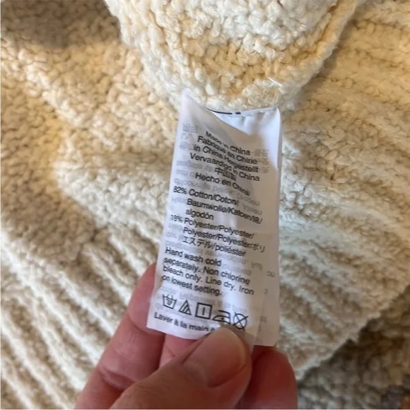 Madewell Cream Fringe Textured Knit Sweater – Size XS - Picture 7 of 7